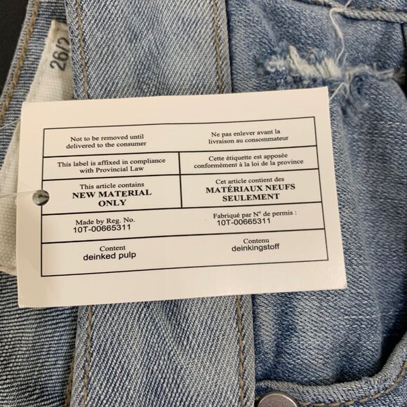 NEW Vince Camuto Women’s Blue Contrast Waistband Distressed Midrise Skinny Jeans - Picture 6 of 9